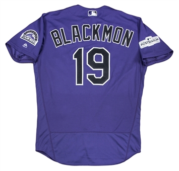 2017 Charlie Blackmon Game Used Colorado Rockies Alternate Jersey  Photo Matched To 3 Games For 3 Home Runs (MLB Authenticated & Resolution Photomatching)